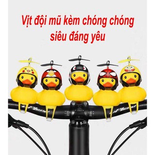 [Rẻ Vô Địch] Vịt Gắn Xe Phát Sáng Siêu Kute - Bao Gồm Vịt, Đèn, Chong Chóng, Mũ Bảo Hiểm