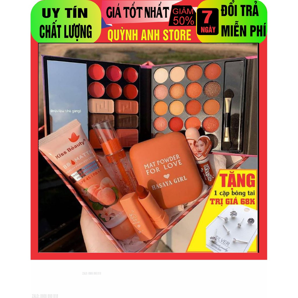 Bộ Trang Điểm chính hãng đầy đủ Wowshop93 Set Xinh gồm 06 món Makeup siêu xinh đón Tết 2021.Tặng kèm 1 chì kẻ mày.