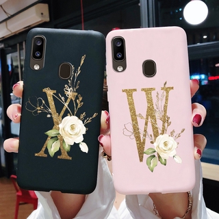 Ốp điện thoại mềm chống sốc nhám in chữ đáng yêu cho Samsung Galaxy A30