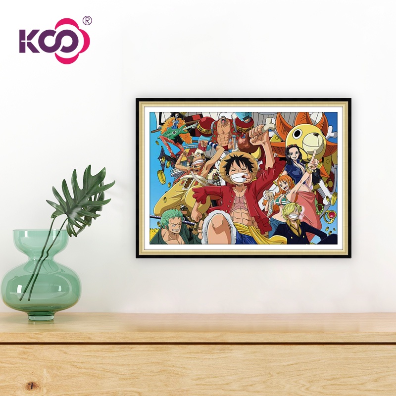 Bộ Tranh Đính Đá Họa Tiết Hoạt Hình One Piece Độc Đáo Dùng Trang Trí