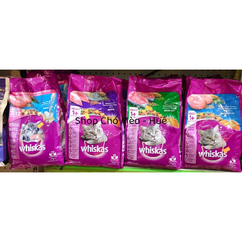 HẠT WHISKAS BAO 1KG2 MÈO LỚN VÀ MÈO CON