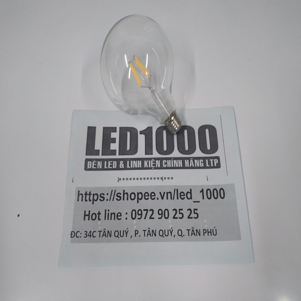 Bóng Đèn Led trang trí Edison – Bóng đèn Edison G125 4w Vintage giả sợi đốt - Bảo Hành 06 Tháng Của LTP Lighting