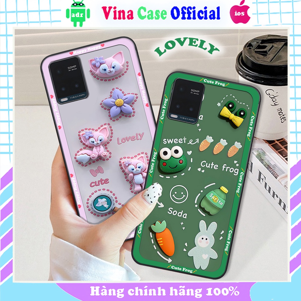 Ốp Vivo Y21 / Y21s / Y33s / Y22S in hình hoạt hình cute, dễ thương , đáng yêu