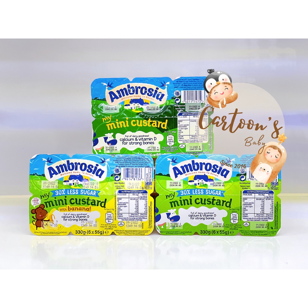 Váng sữa Ambrosia cho bé 6m+ Vỉ 6 hộp *55g