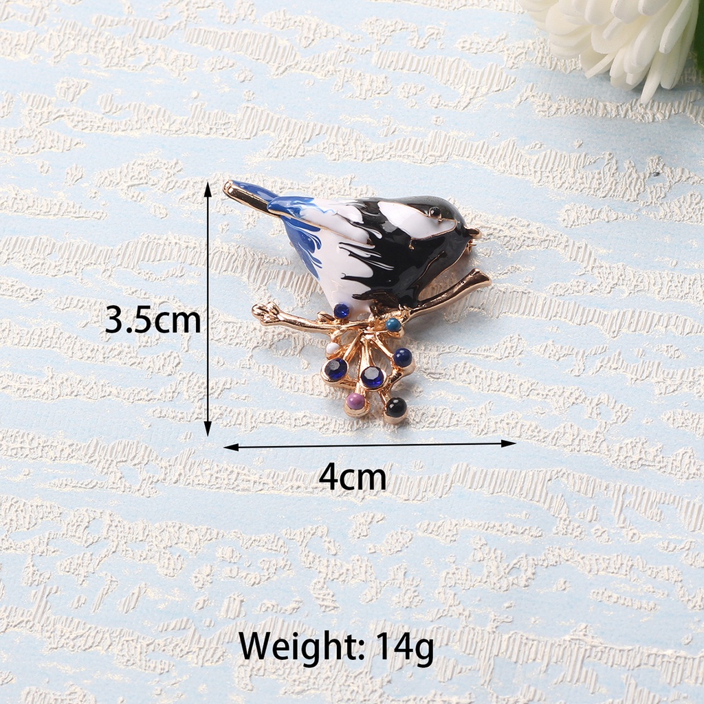 Trâm Cài Áo Hình Chú Chim Nhiều Màu Sắc Bằng Tráng Men Phong Cách Năm Mới 2022