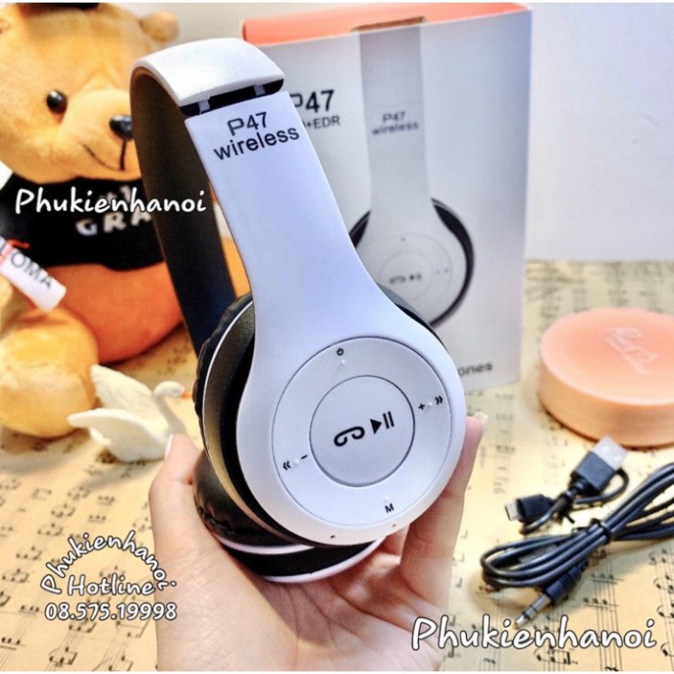 [FREESHIP]Tai Nghe Bluetooth P47 - chụp tai không dây , Âm thanh tốt, có khã năng gập gọn | BigBuy360 - bigbuy360.vn
