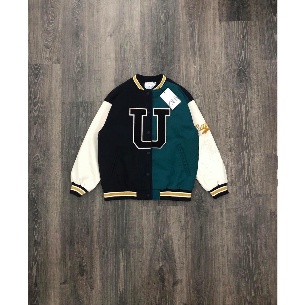 ÁO BOMBER CHỮ U BÓNG CHÀY CHO BÉ