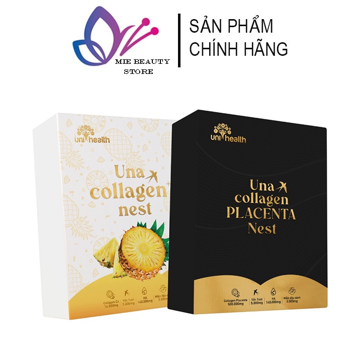 Collagen Uống Đẹp Da Una Placenta Nest Unihealth Giúp Da Căng Bóng, Cải Thiện Sinh Lý