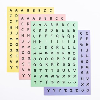 Sticker dán hoạ tiết chữ cái tiếng Anh trang trí sổ tay DIY tiện dụng