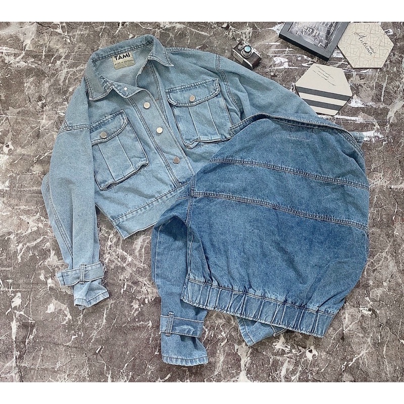 Áo khoác lửng CAO CẤP Áo Khoác croptop Áo Jeans Nữ Lửng