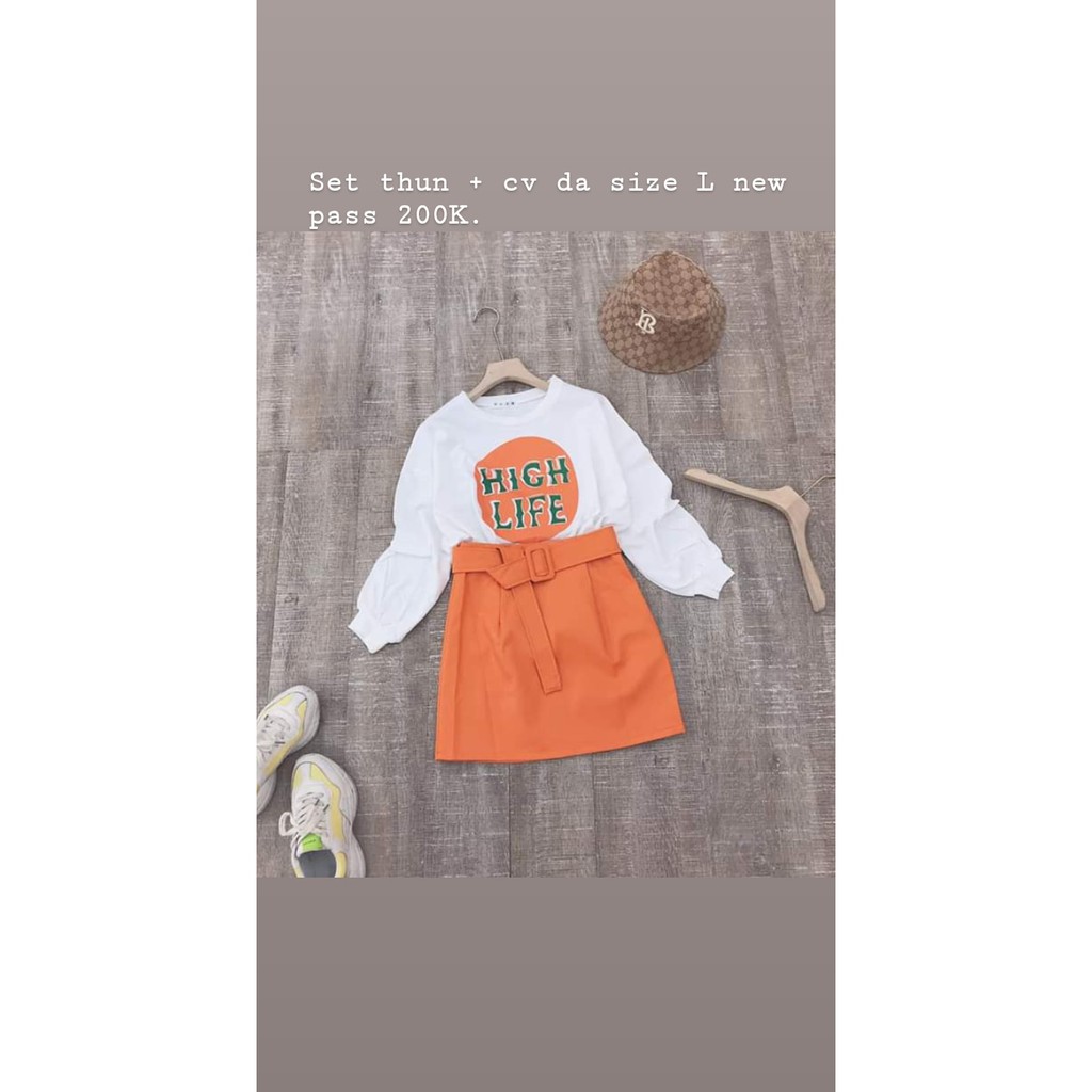 Set áo thun cv da