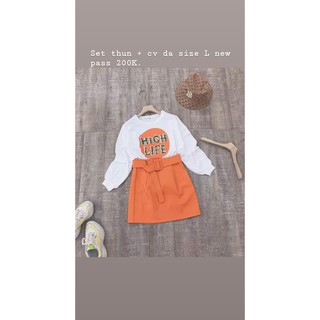 Set áo thun cv da
