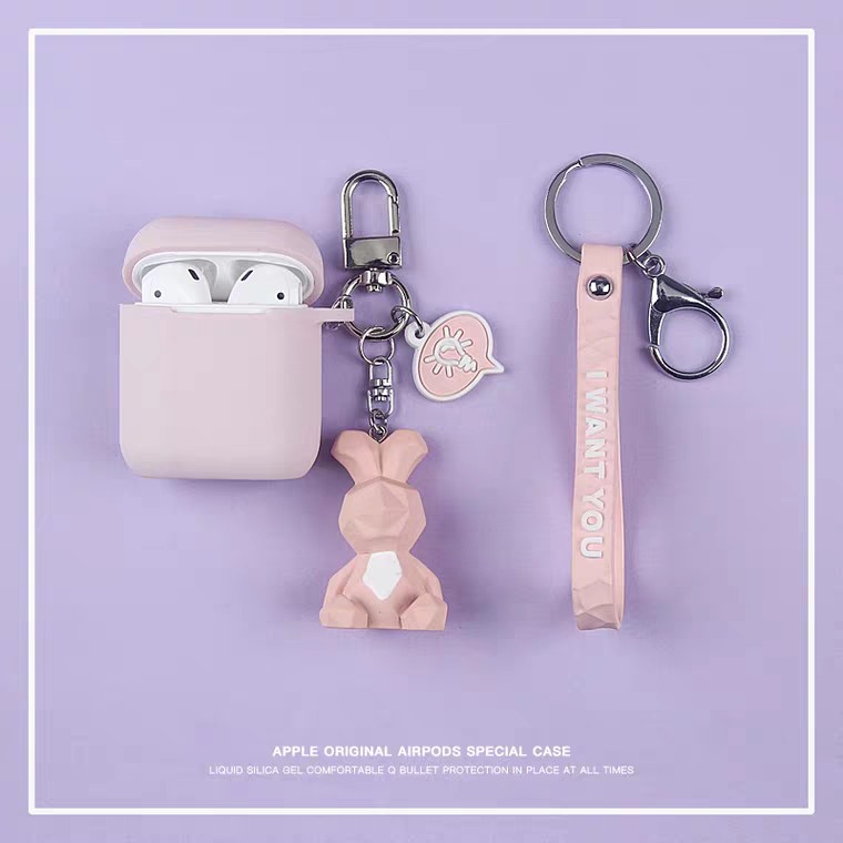 Vỏ bảo vệ hộp đựng tai nghe dễ thương hình thỏ | BigBuy360 - bigbuy360.vn