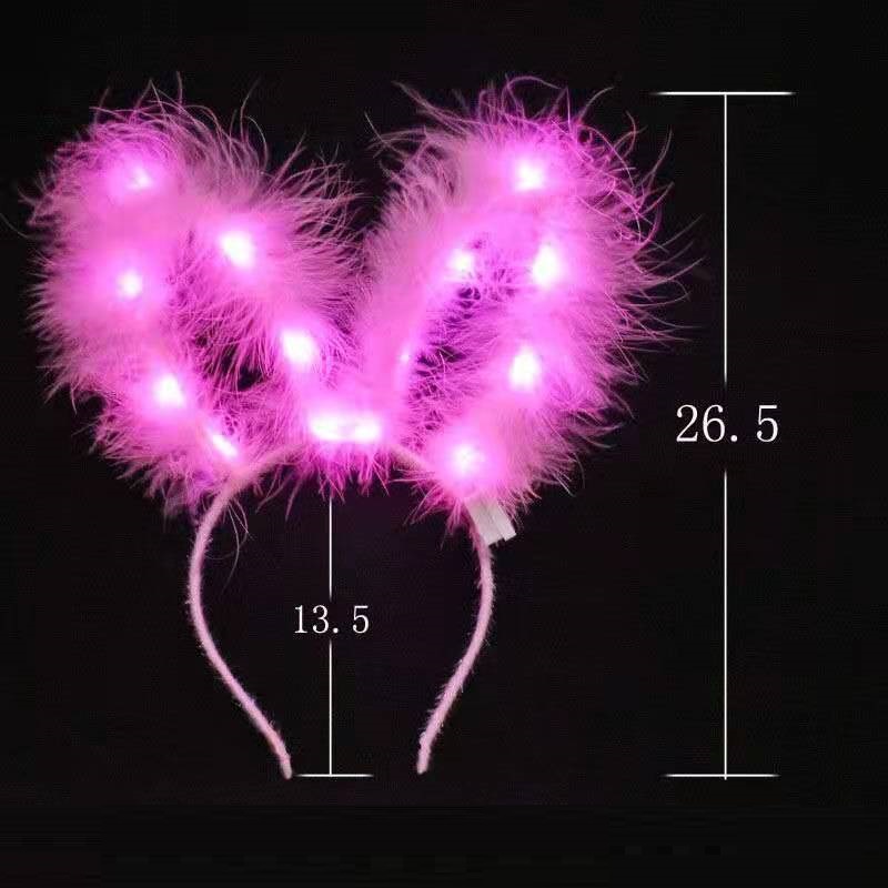 Bờm tai thỏ phát sáng chơi trung thu cho trẻ em và thiếu niên