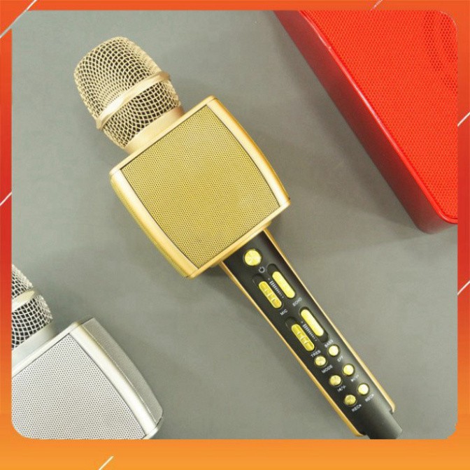 LỖ NẶNG Micro Karaoke bluetooth ys 92  Micro không dây, cao cấp - Âm thanh sống động, livestream, thu âm,có khe cắm thẻ 