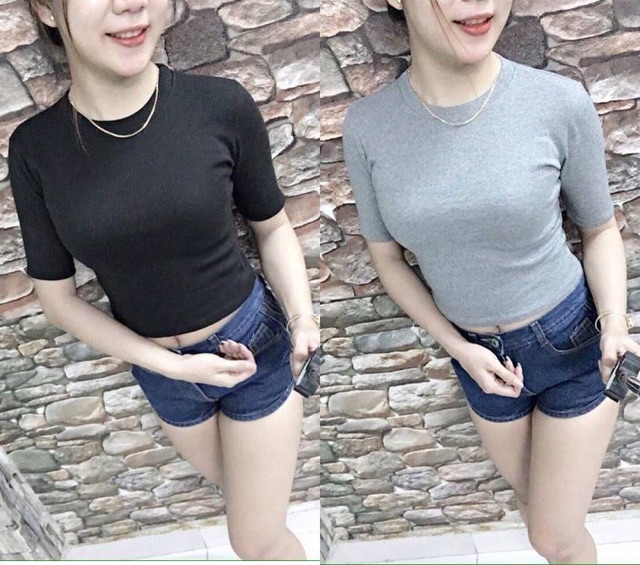 ÁO CROPTOP TAY LỬNG