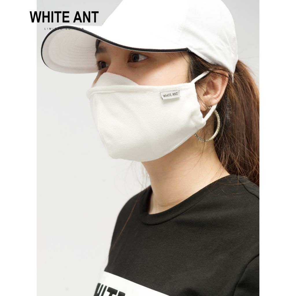 Khẩu Trang Vải Kháng Khuẩn Than Hoạt Tính WHITE ANT Dệt Bằng Sợi Cotton