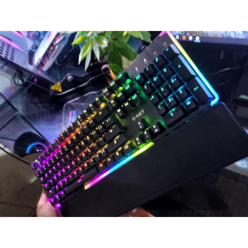 Bàn phím gaming Quang Cơ GNET LK789 ⚡LED RGB viền/Switch quang chống nước ⚡BH 24 Tháng CHÍNH HÃNG