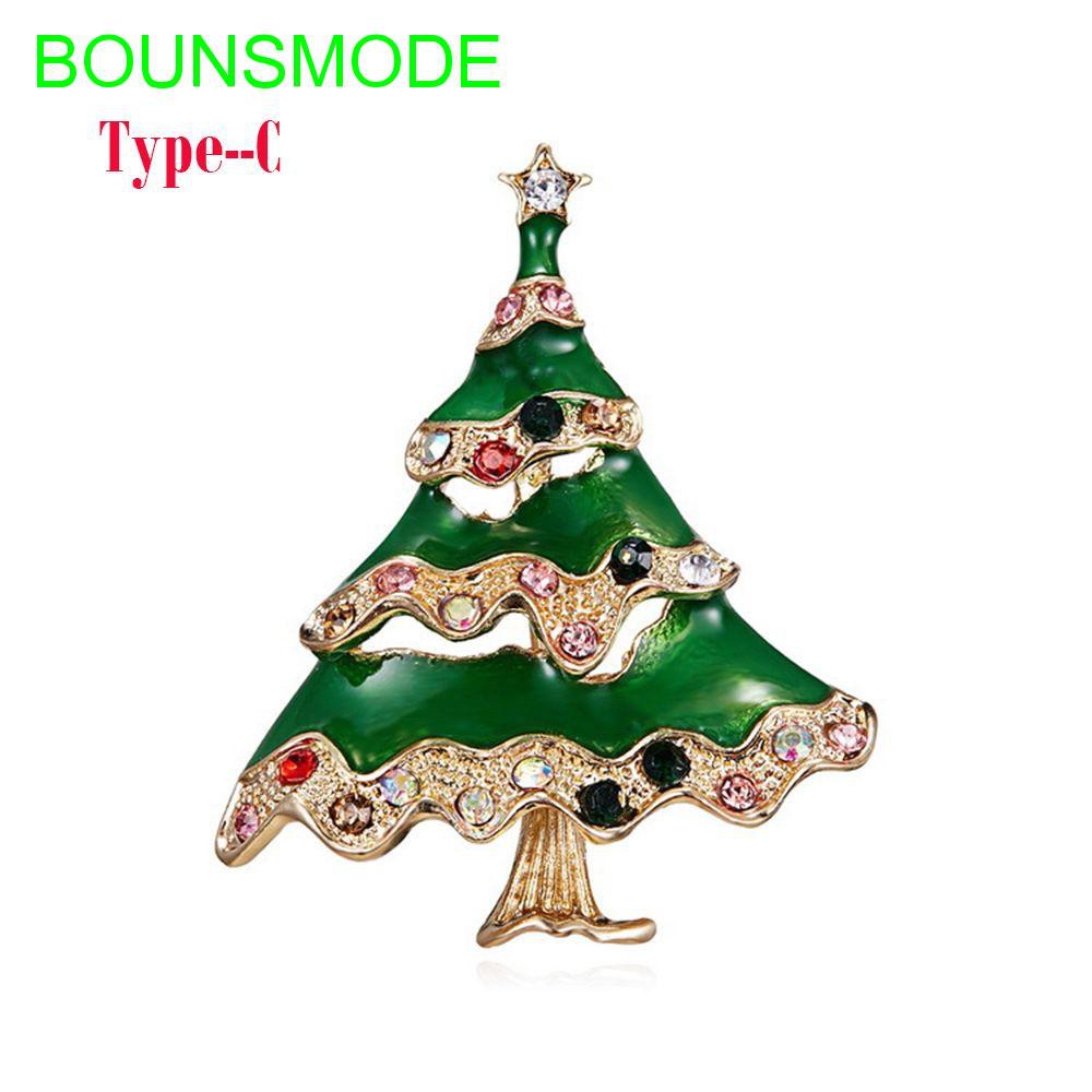 Crystal Jewelry Stockings Santa Brooch Women Pin