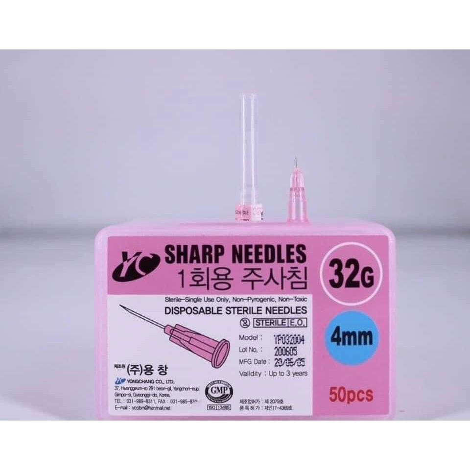 [ Lẻ 1 cái ] Kim Tiêm Meso | Kim Tiêm  Dưỡng Chất Căng Bóng Da | Kim 34G | Kim  32G Chuẩn Y Khoa
