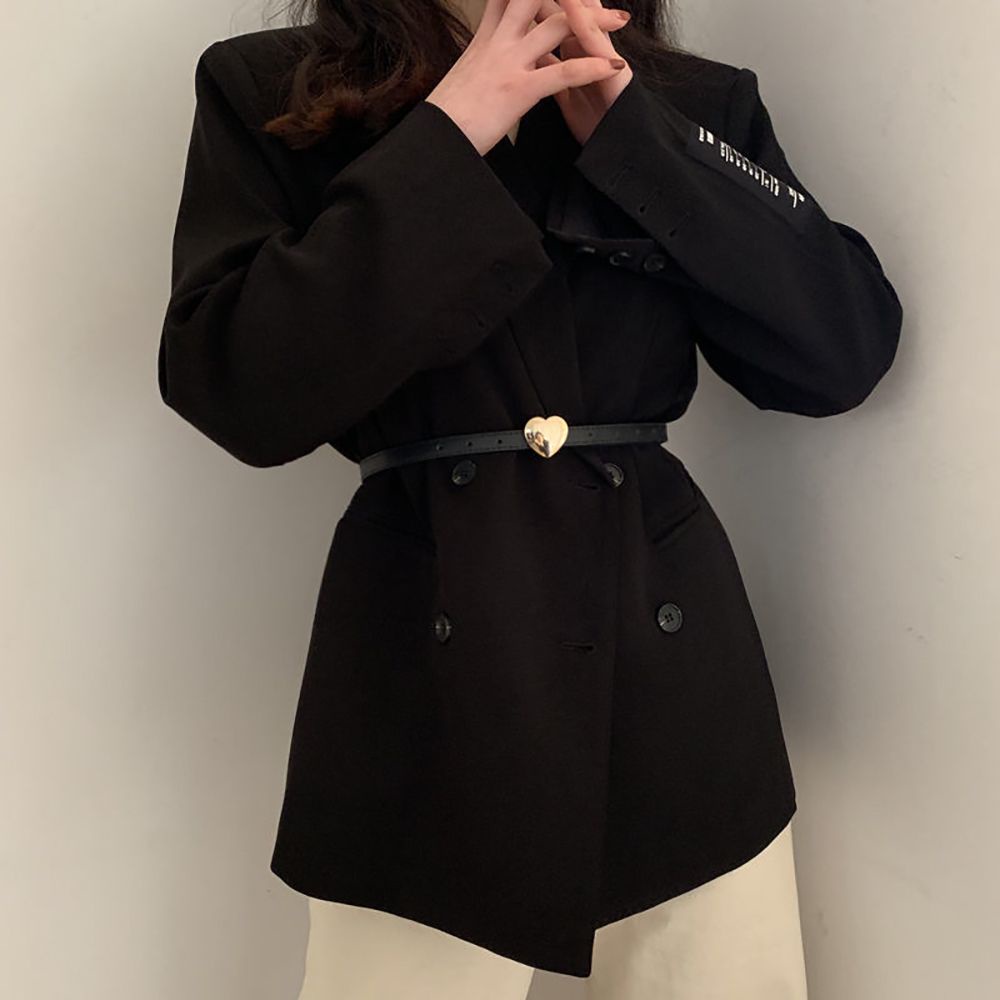 Thắt Lưng Da Pu Khóa Kim Loại Hình Trái Tim Nhiều Màu Tùy Chỉnh Thời Trang Sang Trọng Cho Nữ