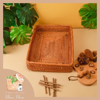 Khay Mây Tre Chữ Nhật ( Decor, Trang trí, Chụp sản phẩm )