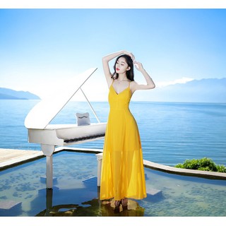 đầm maxi cúp ngực đan dây