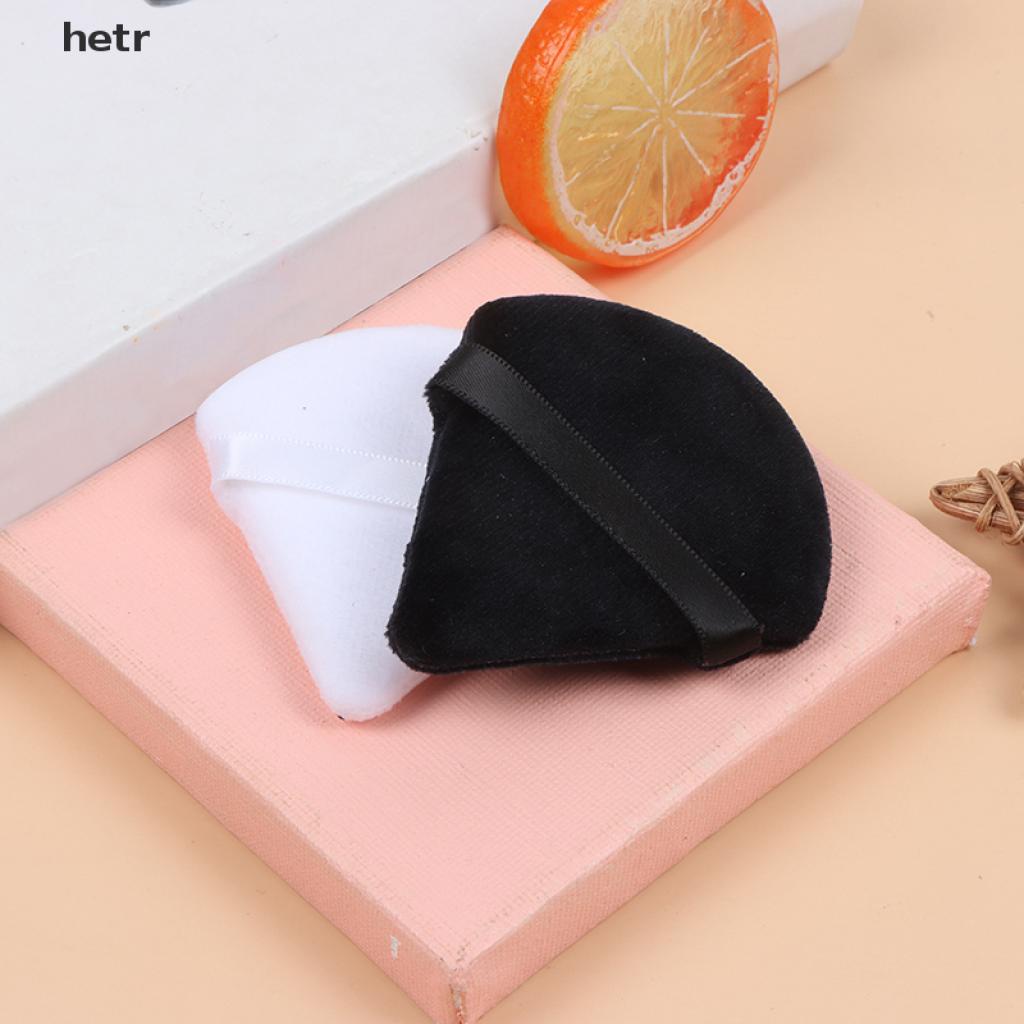 (Hàng Mới Về) Set 2 Mút Trang Điểm Hình Tam Giác Bằng Nhung Mini Hetr