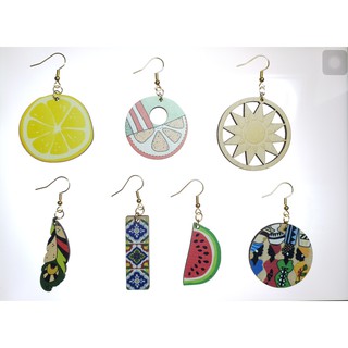 Bông tai gỗ vintage, bông tai gỗ boho, bông tai đi biển phong cách