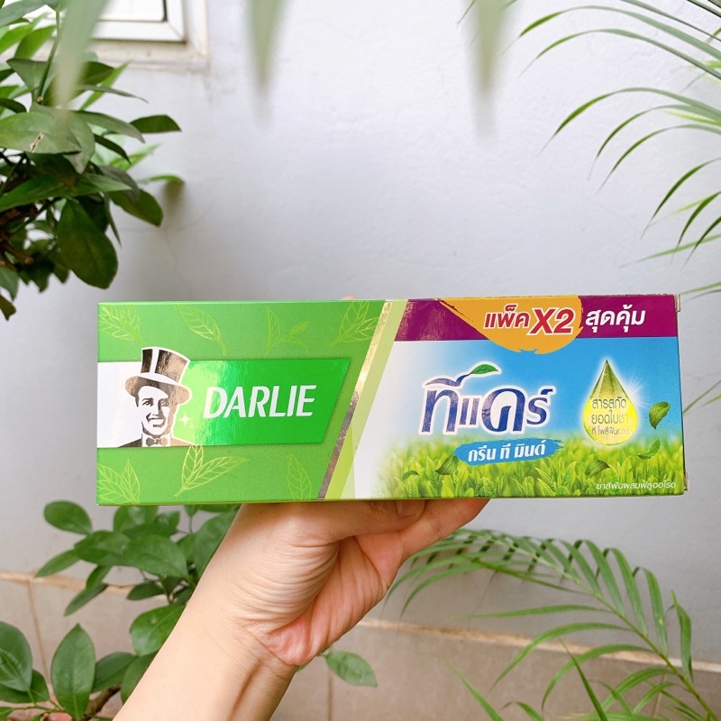 Combo 2 tuýp kem đánh răng Darlie Tea care Mint 160g*2(Hàng chuẩn Thái)