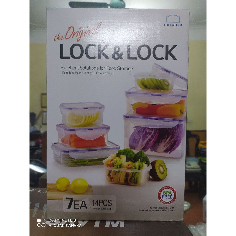 Bộ 7 Hộp Nhựa Đựng Thực Phẩm Lock&Lock HPT809BS