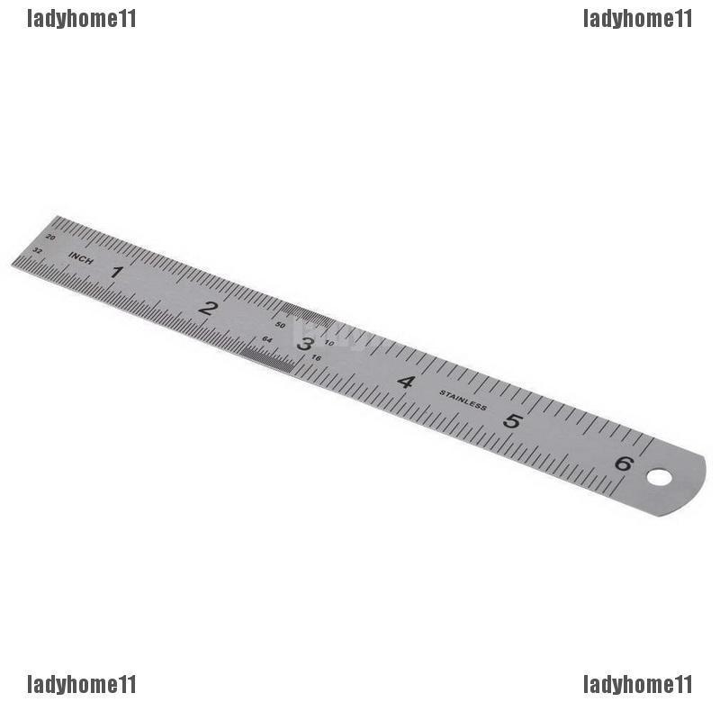 Thước Đo Thẳng Hai Mặt Bằng Thép Không Gỉ 15cm # 6