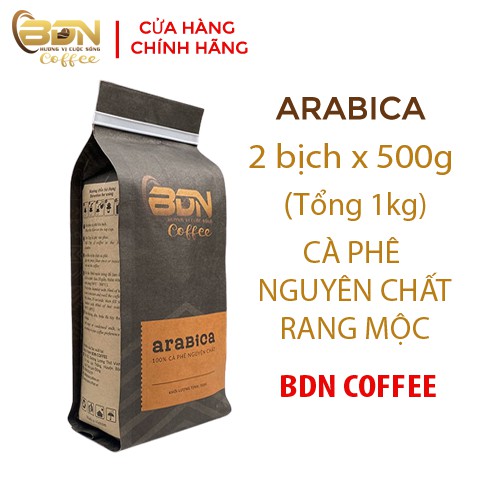 (2 Gói 500gr) Cà Phê Nguyên Chất Rang Mộc ARABICA Cầu Đất Đà Lạt - BDN Coffee