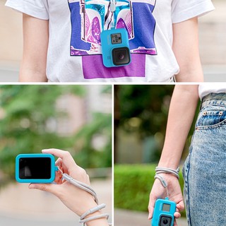 Ốp Case GoPro 8 Chính Hãng Telesin Cao Cấp Có Tay Cầm Tiện Lợi