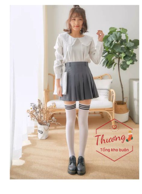 Tất len đùi tất len giả boots dài qua gối chất liệu dày dặn phong cách Hàn Quốc - Hebi official