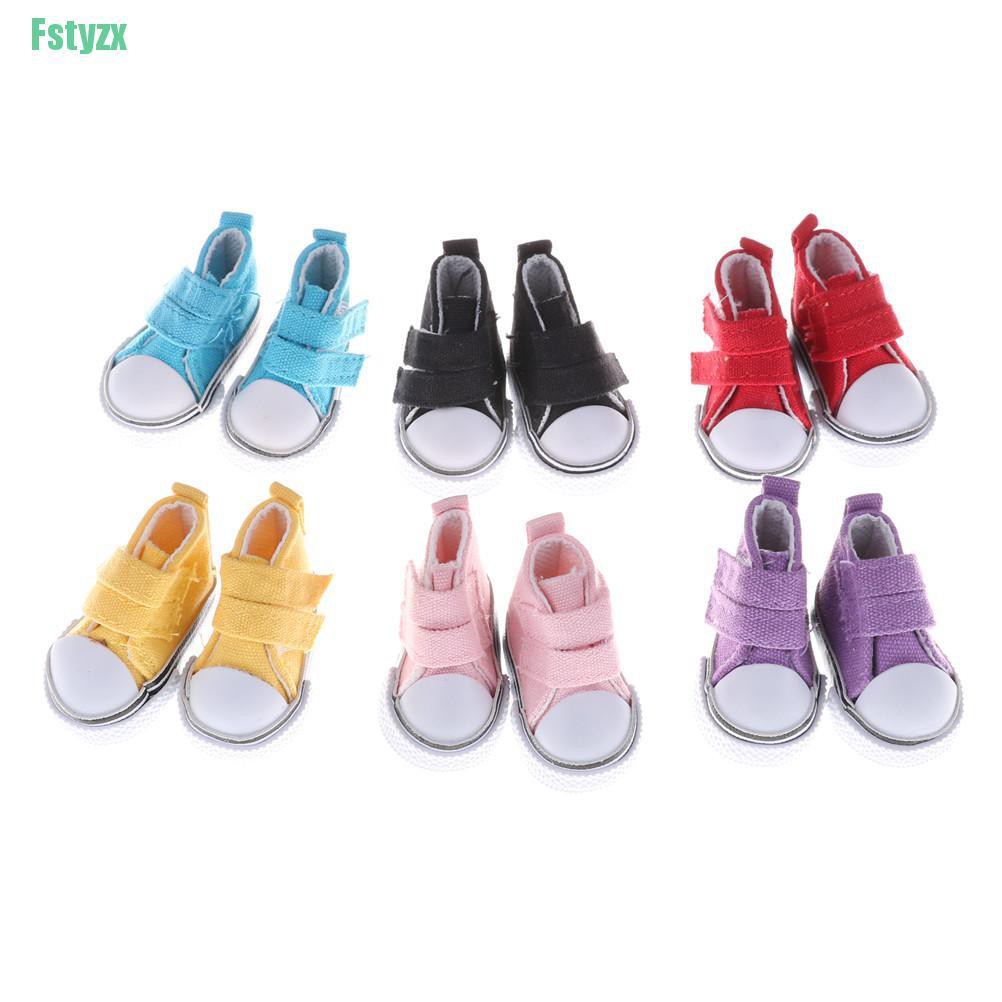 fstyzx 1/6 BJD Doll Fashion Mini Toy 5cm Canvas Shoes Sneaker Bjd Doll Shoes Accessories