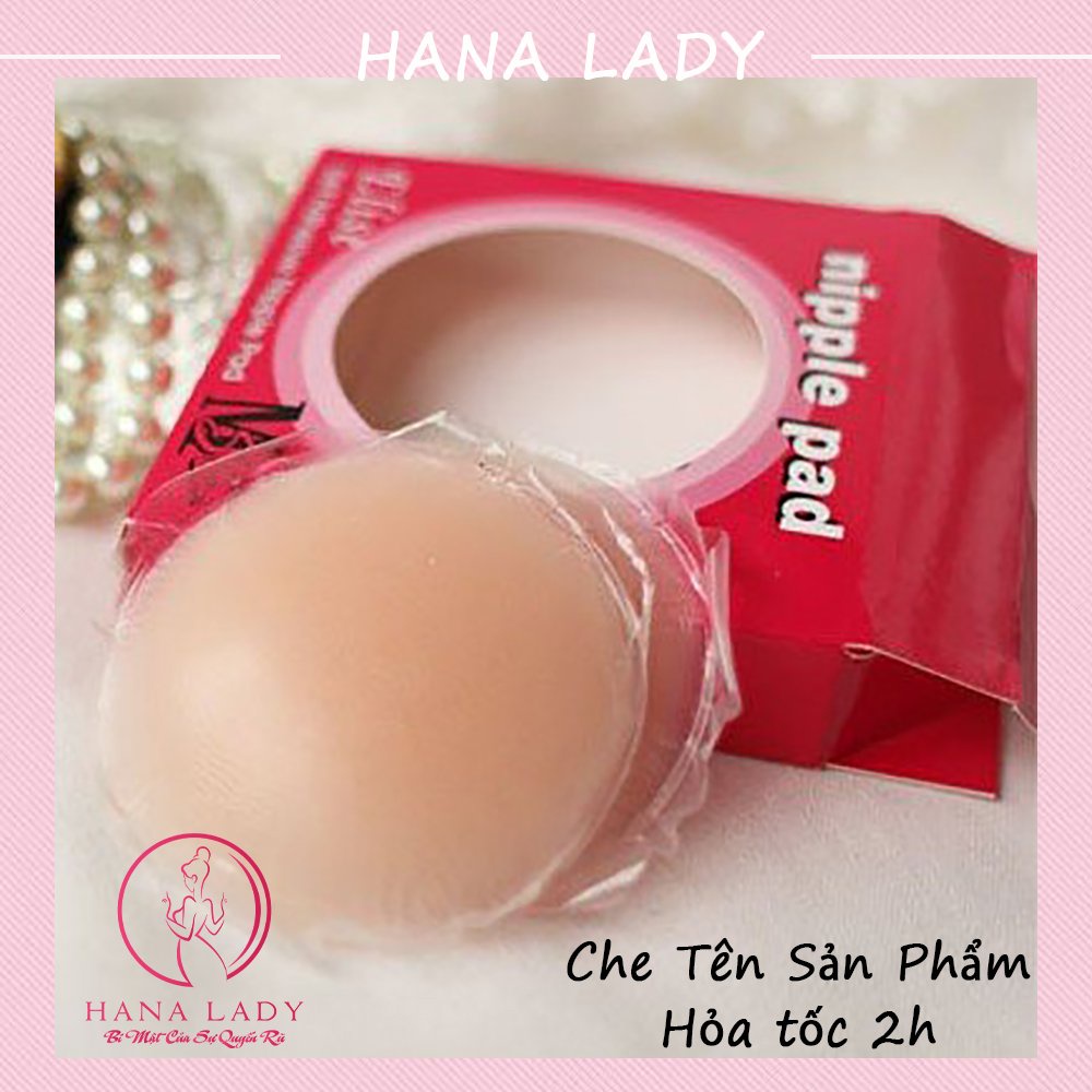 Miếng dán ngực tàn hình thông hơi silicon - Dán ti tròn hộp hồng cao cấp DT036