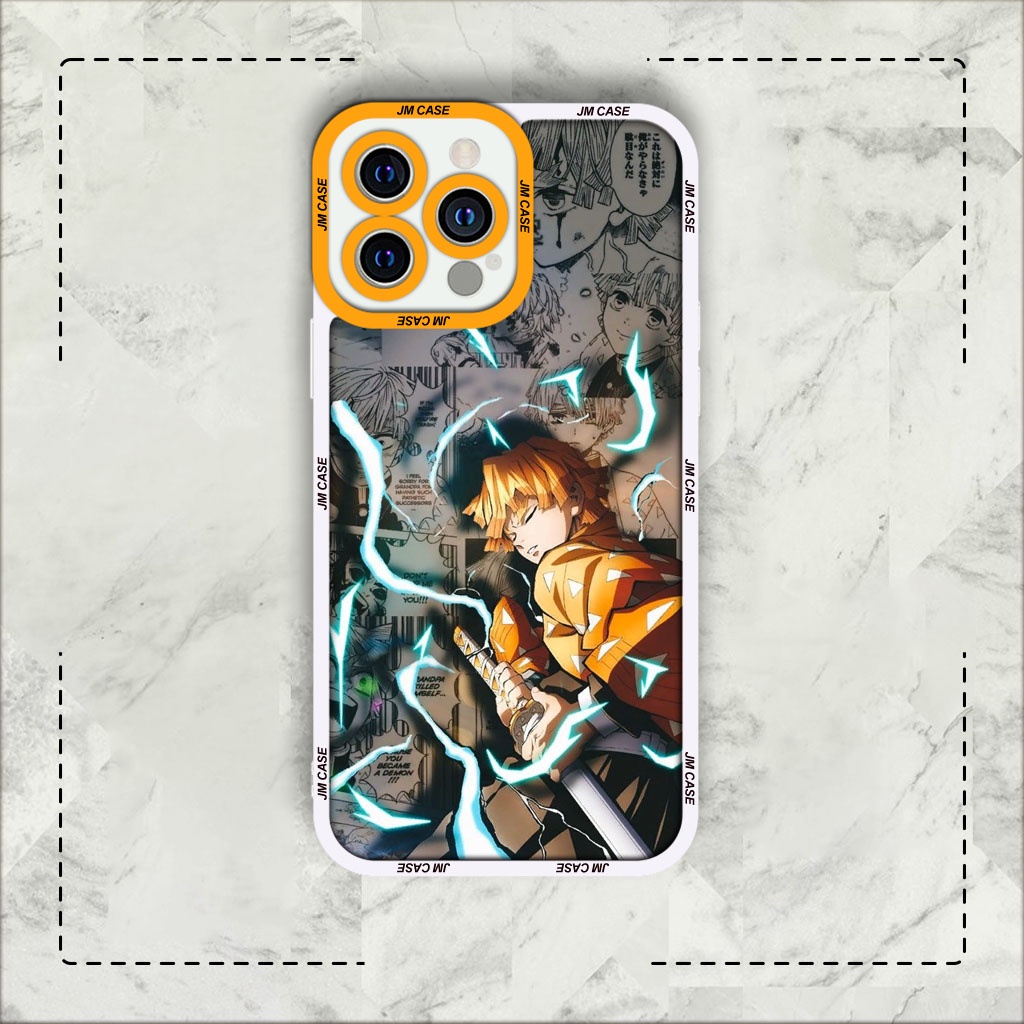 Ốp lưng iphone cạnh vuông JM Case Zenitsu Anime KNY 6plus/6s/6splus/7/7plus/8/8plus/x/xs/11/12/pro/max/plus/promax