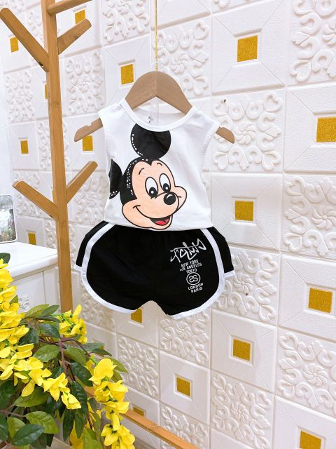 16_26kg ( có số đo áo)Bộ ba lổ bé gái chuột xinh ảnh thật, video KHĂN RẰN SHOP