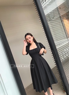 {Ảnh thật} Đầm maxi tay bồng lụa cao cấp