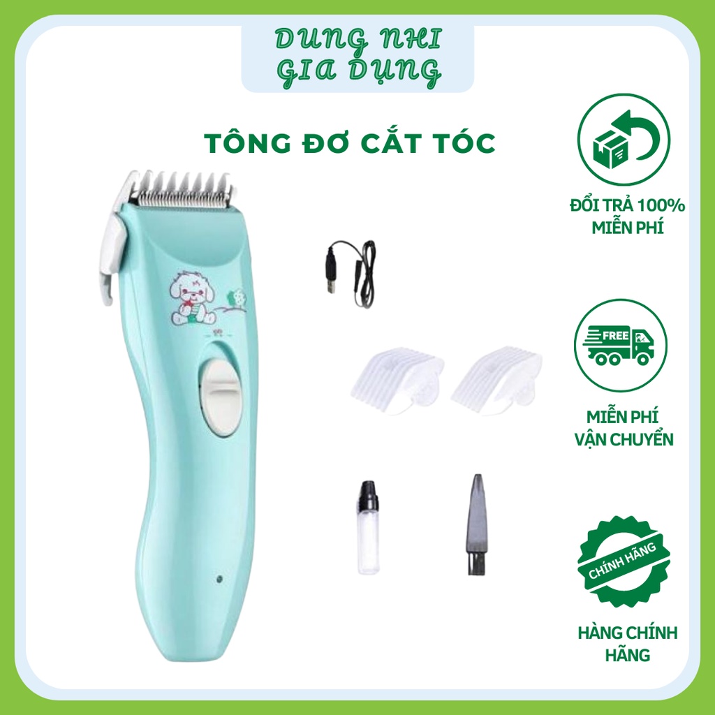 Tông Đơ Cắt Tóc Cho Bé Chống Ồn Siêu Êm Tăng Đơ Cắt Tóc Sạc Pin Tiện Dụng Dùng Cho Gia Đình