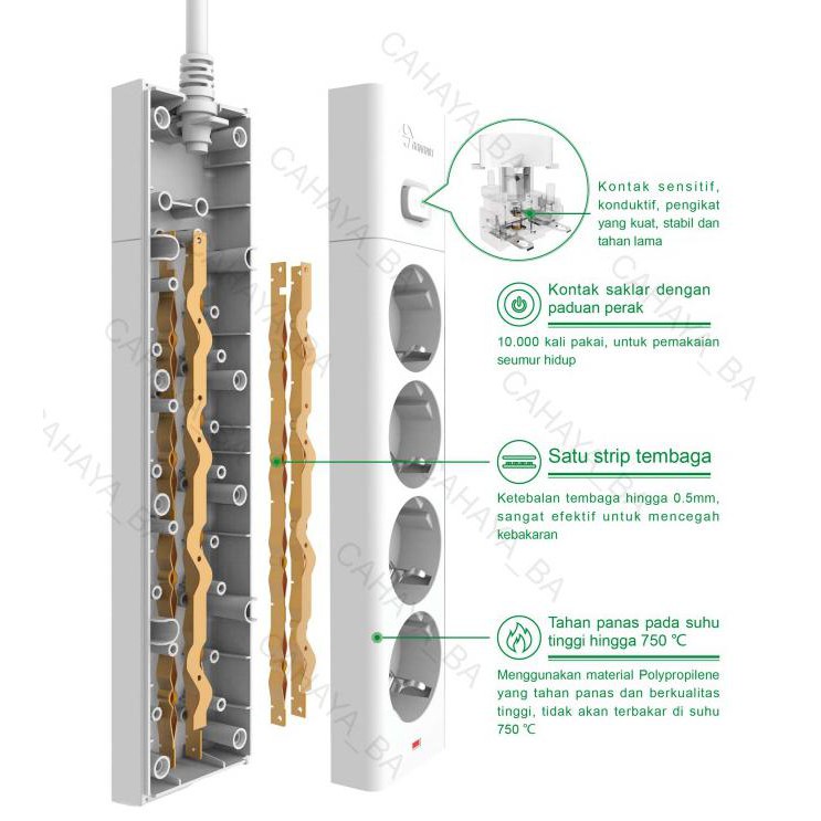 Ổ Cắm Điện Gongniu 4 Lỗ Gnid-G1040 5m (Code 1)