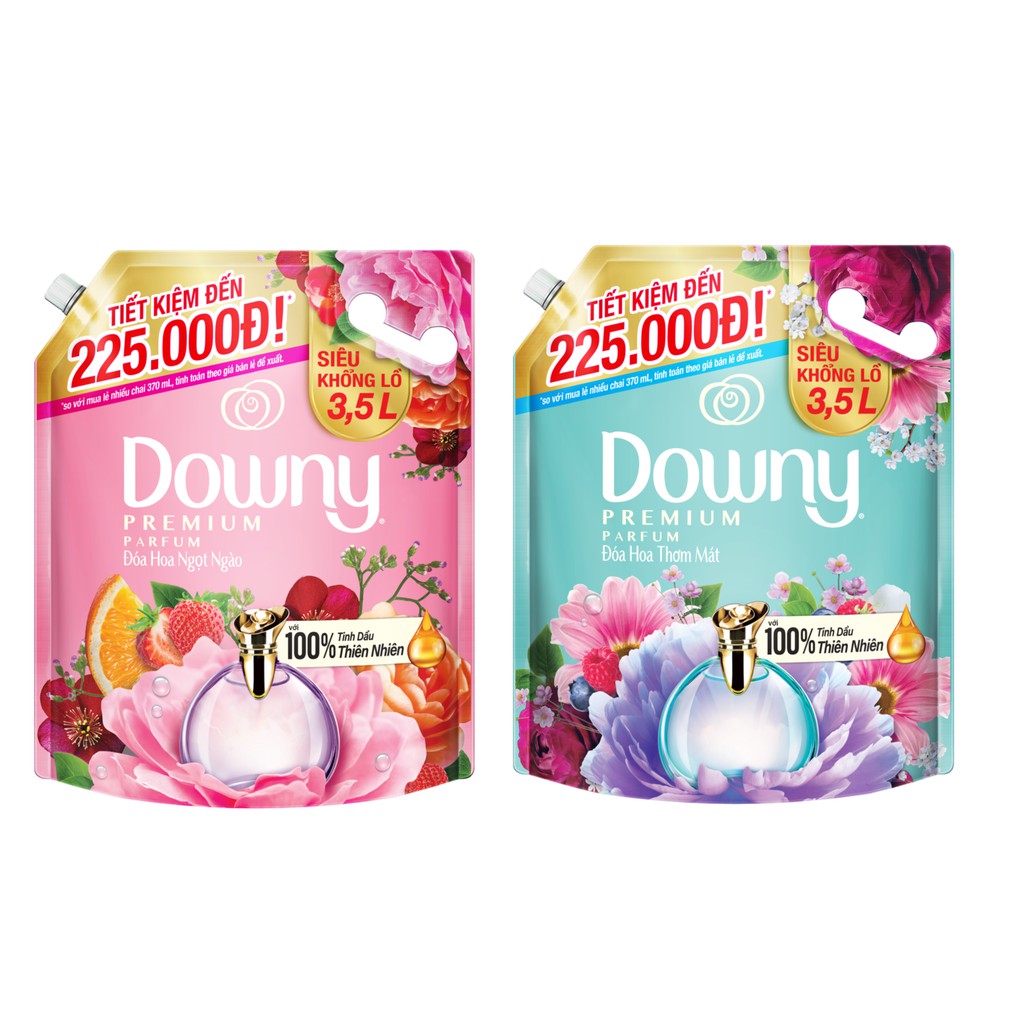 Nước Xả Vải Downy Đóa Hoa Ngọt Ngào/ Đóa Hoa Thơm Ngát Túi 3.5L