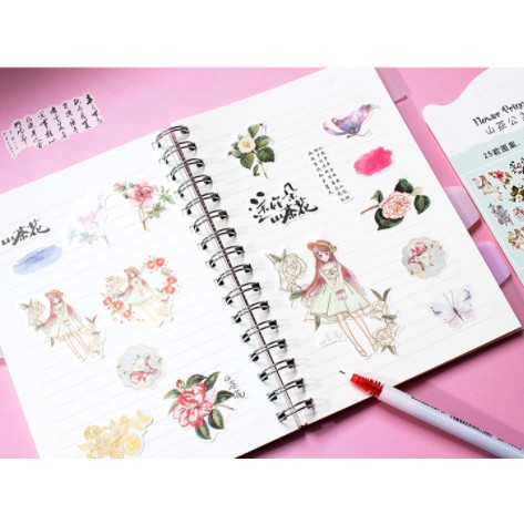 sticker 12 cung hoàng đạo ngôi nhà cô gái S31 sticker cute sticker dễ thương