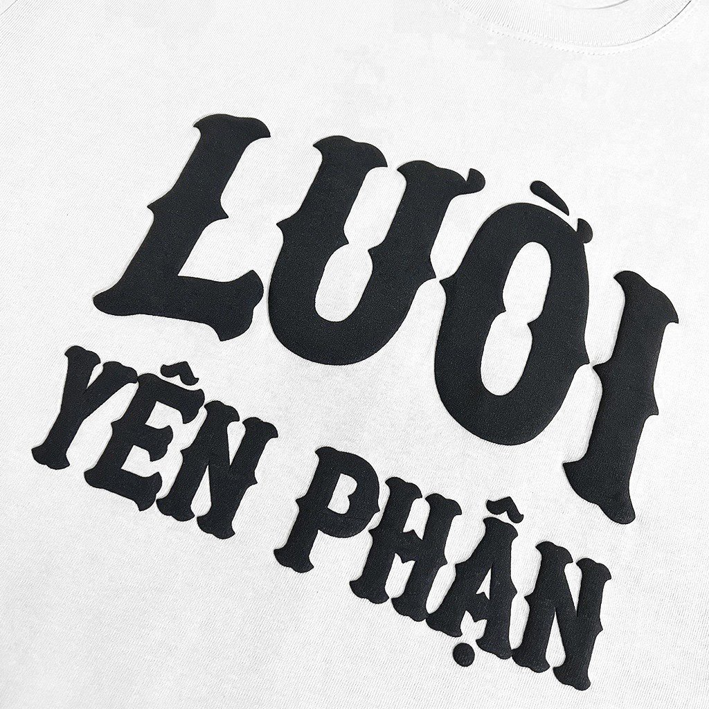 Áo Phông Nam Nữ Tay Lỡ Dáng Rộng Unisex In Chữ LƯỜI AN PHẬN