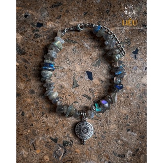 Vòng tay đá xà cừ - Hắc Nguyệt Quang - Labradorite