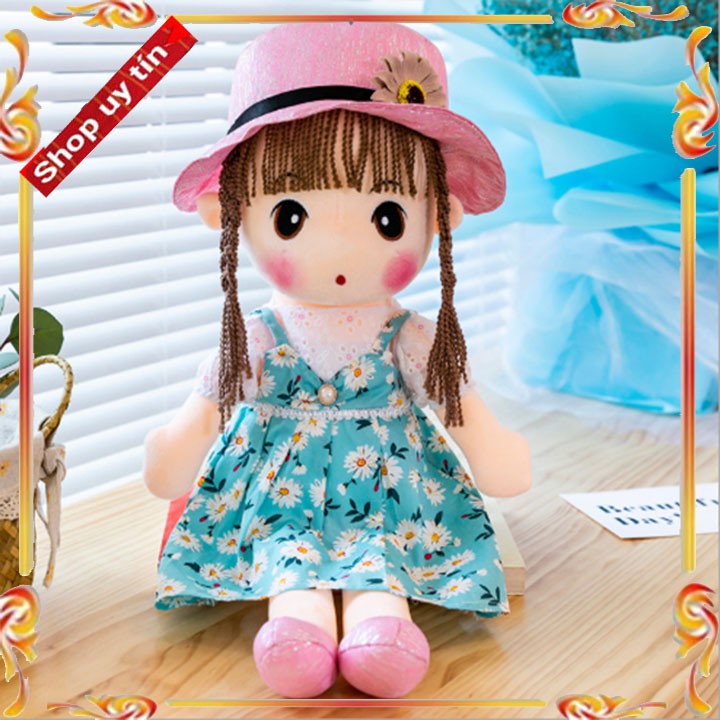 [ MẪU MỚI ]  Búp Bê Cao Cấp Hoa Xanh 45cm