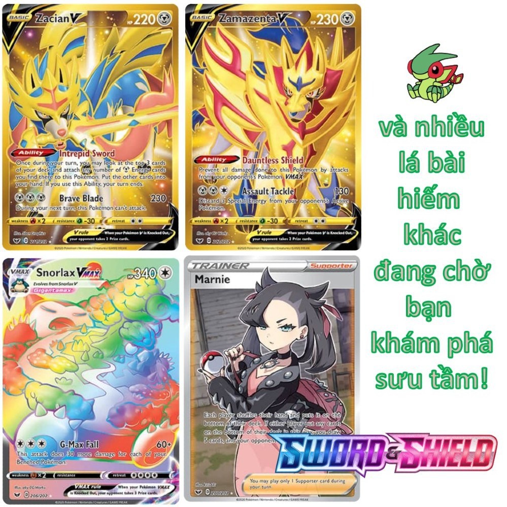 [Siêu rẻ] 01 pack bài Pokemon Sword Shield Base Set TCG Chính Hãng Mới 100% - Túi Thẻ Bài Pokemon (Art Ngẫu Nhiên)