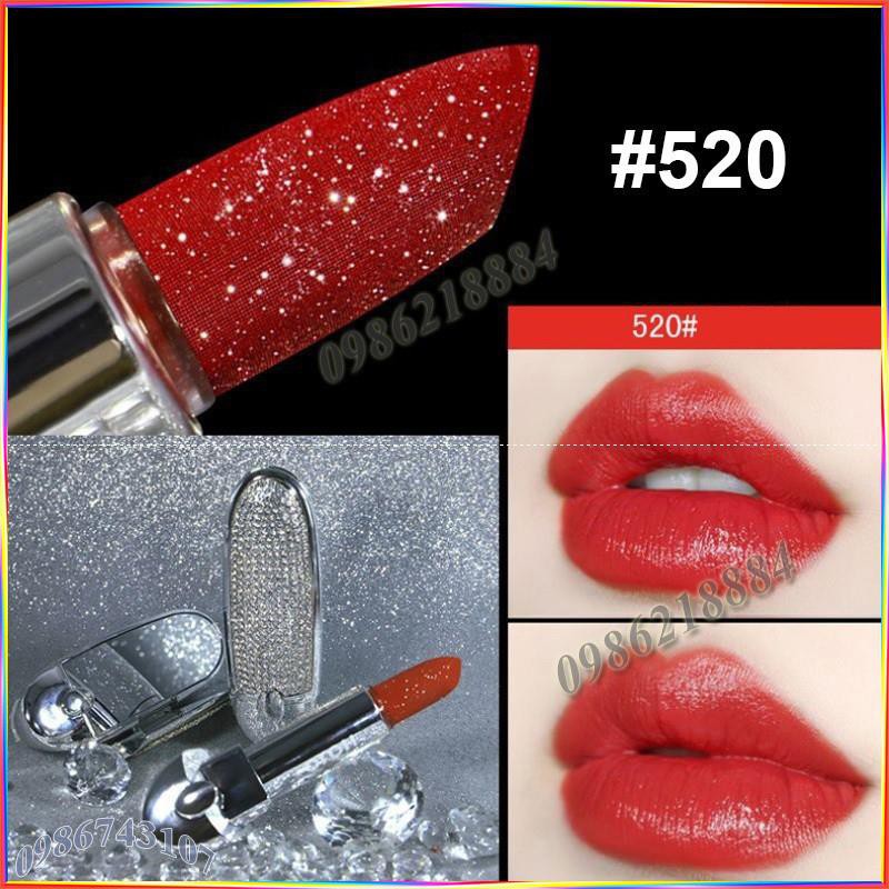 Son lì HOJO Princess đính hạt lấp lánh kèm gương sang chảnh AP99 | BigBuy360 - bigbuy360.vn