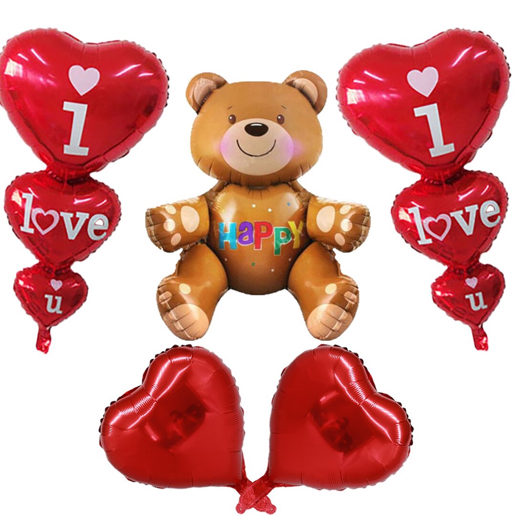 Bộ 5 Bong Bóng Hình Gấu Dễ Thương